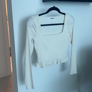 Super down about us Priscilla ribbed top